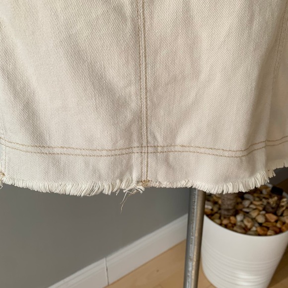 Free People Alpha Utility Raw-Edge Mini Skirt in Tan Size 8 - Picture 11 of 12